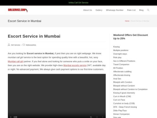 Girl Service Mumbai Escorts